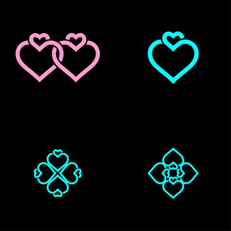 a logo that symbolizes the bond of loveのイラスト素材