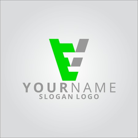 design logo letter V and Eのイラスト素材
