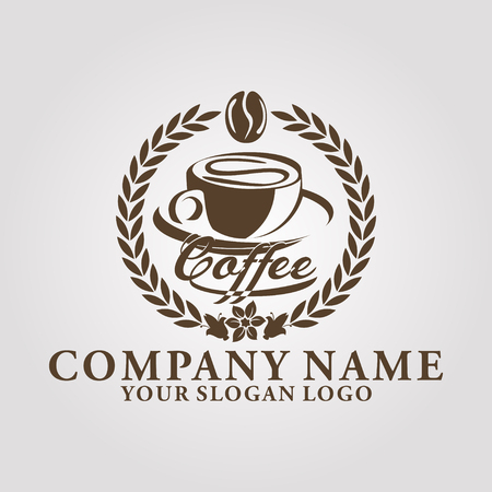 coffee logo that has a distinctive aroma and tasteのイラスト素材