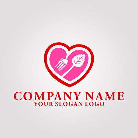 the logo of a healthy eating houseのイラスト素材