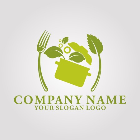 the logo of a healthy eating houseのイラスト素材