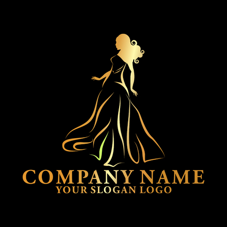 logo fancy dresses for beautiful womenのイラスト素材