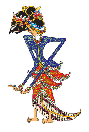 Dewi Amba is one character of a princess from the story of Mahabharata. The story is presented in the form of shadow puppets.のイラスト素材