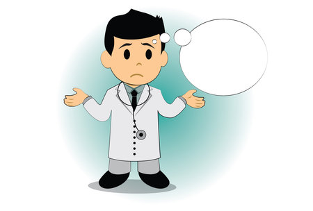 Legal protection of doctors. A Doctor questions the right of legal protection of his profession if it is involved in a malpractice caseのイラスト素材