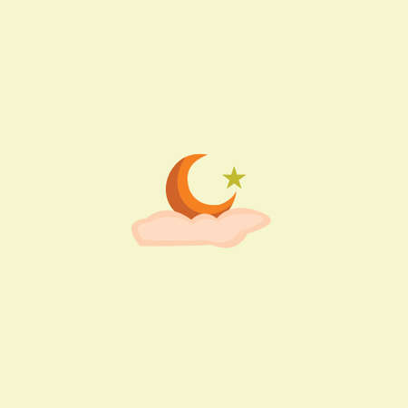 simple vector about moon and stars loyalty symbolizingのイラスト素材