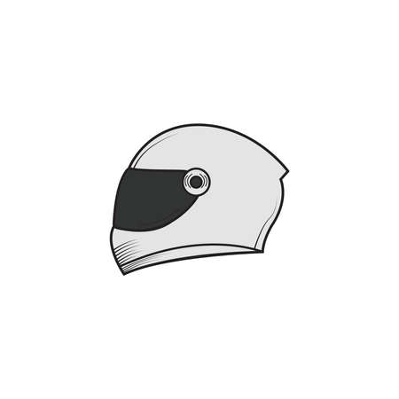 helmet with hand style vector, the vector can be used for collection, imagination, web and etcのイラスト素材