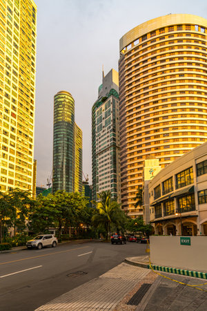 5 August 2018 - Business district, Bonifacio Global City, Taguig, Metro Manilaのeditorial素材