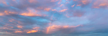 Beautiful sunset sky and pink cloud for background conceptの写真素材