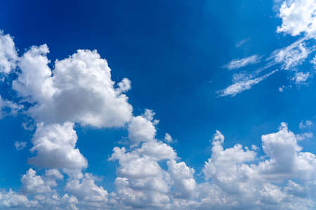 Beautiful blue sky backgrounds with white cloudsの写真素材