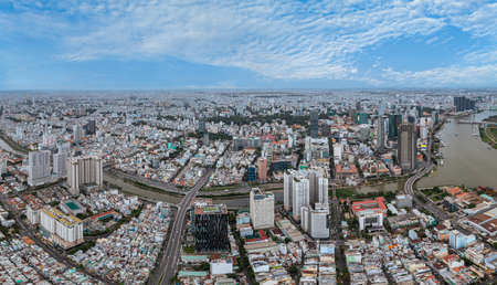 Beautiful cloudy sky at Ho Chi Minh city, Vietnamの写真素材