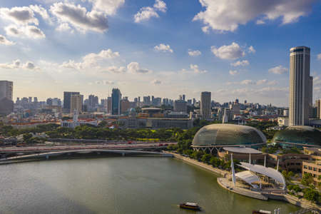 SINGAPORE - January 31, 2020: Esplanade Theatres on the Bay, Singaporeのeditorial素材