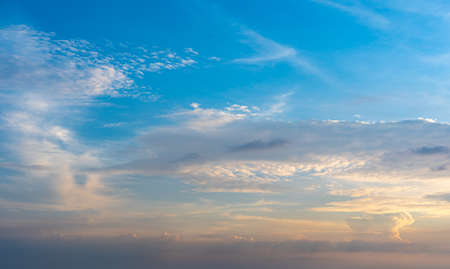 Beautiful cloud in the blue sky backgroundの写真素材