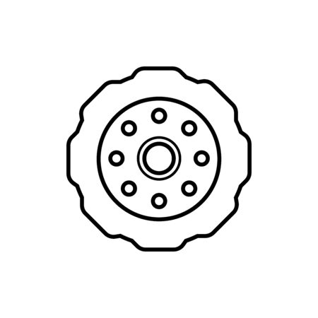 Wheel car, tire line iconのイラスト素材