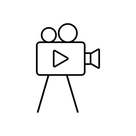 Video recorder line iconのイラスト素材