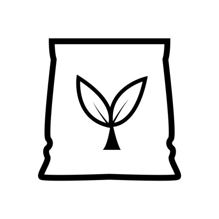 Fertilizer bag icon. Vector illustration isolated on white background.のイラスト素材