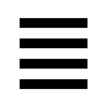 Menu Icon Vector. Flat Style. Black on White. Isolated.のイラスト素材