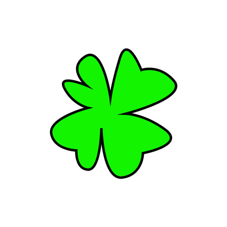Green clover icon. St. Patrick's day symbol. Vector illustrationのイラスト素材