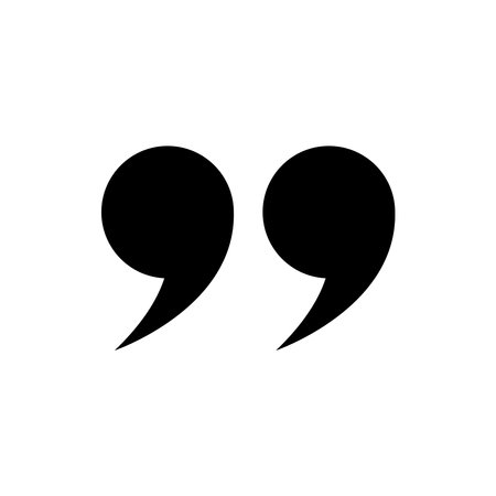 Quote icon. Quotation mark sign. Double quotes symbol. Flat design.のイラスト素材
