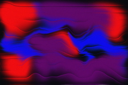 A dynamic abstract background featuring a red, purple, and blue gradient with a grainy or noise...