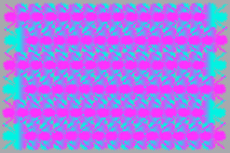 A vibrant abstract design featuring neon pink and cyan spiky shapes on a soft gray background. This energetic digital artwork is ideal for modern wallpapers, textiles, and graphicの写真素材