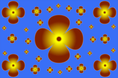 A dynamic seamless pattern featuring interlocking wavy/organic shapes with multiple bold, vibrant color gradients (yellow, red, green, blue, magenta). Perfect for an eye-catching.の写真素材