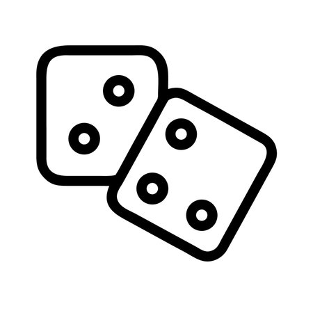 Dice Icon Vector. Outline Dice Sign. Isolated Contour Symbol Illustrationのイラスト素材