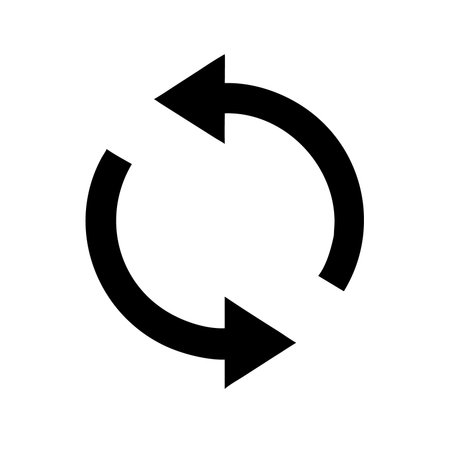 Refresh icon isolated on white background. Reload symbol. Rotation arrow.のイラスト素材