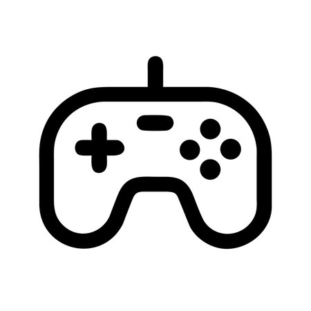 Gamepad icon vector. Black illustration isolated on white background. Flat design.