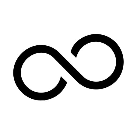 Infinity icon vector. Infinity symbol. Flat design style eps 10のイラスト素材