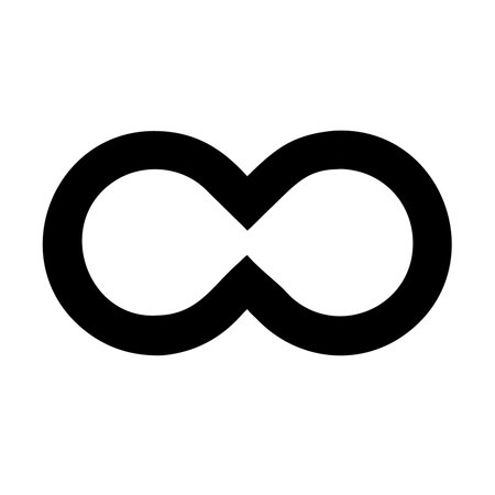 Infinity symbol icon. Vector illustration. Flat design style eps 10のイラスト素材