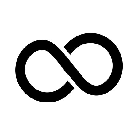 Infinity icon vector. Infinity sign. Flat design style eps 10のイラスト素材