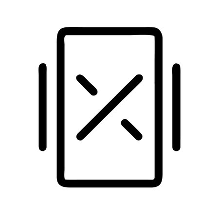 Smartphone icon vector. A thin line sign. Isolated contour symbol illustrationのイラスト素材