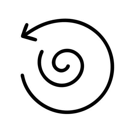 Swirl icon vector. A thin line sign. Isolated contour symbol illustrationのイラスト素材