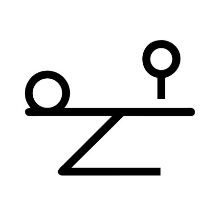 Vector balance icon. Black and white balance icon. Flat style.のイラスト素材