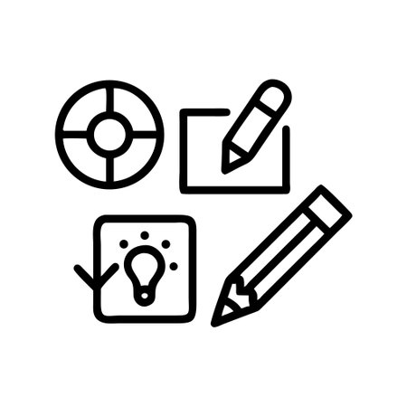 Planning icon vector. A thin line sign. Isolated contour symbol illustrationのイラスト素材