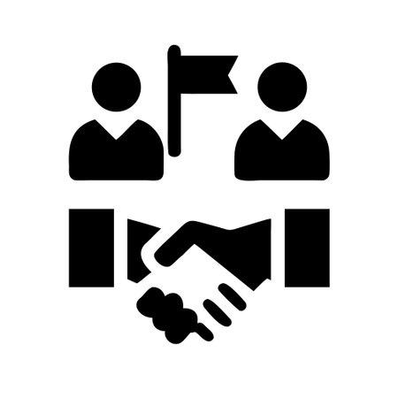 Teamwork icon, business concept illustration, vector flat symbol, glyph sign.のイラスト素材