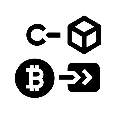 Blockchain icon vector. Cryptocurrency illustration sign. Crypto symbol.のイラスト素材
