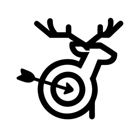 reindeer with arrow icon vector. reindeer with arrow sign. isolated contour symbol illustrationのイラスト素材