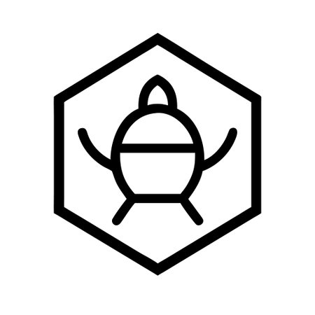 Bug Icon Vector. Outline Bug Sign. Isolated Contour Symbol Illustrationのイラスト素材