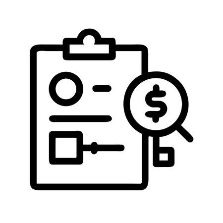 Financial Report Icon Vector. Outline Financial Report Sign. Isolated Contour Symbol Illustrationのイラスト素材