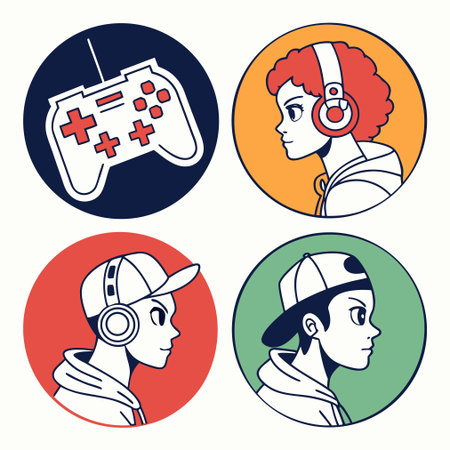 video game design, vector illustration eps10 graphic over white backgroundのイラスト素材