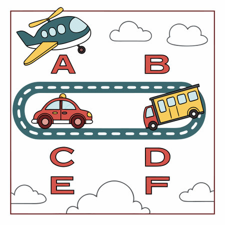 Vector illustration of educational alphabet tracing game for children: A, B, Cのイラスト素材