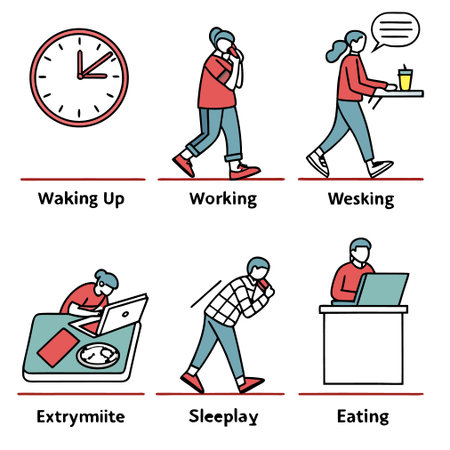 Vector illustration of flat design concept of work at home, self-isolation and quarantine.のイラスト素材