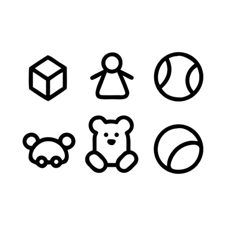 toys icon vector. toys vector icon design. line art styleのイラスト素材