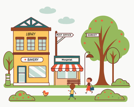 School design over white background, vector illustration.  Flat style.のイラスト素材