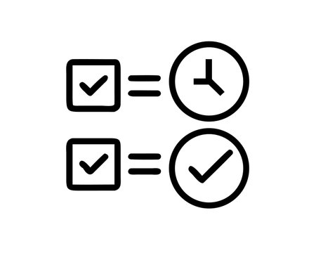 Time management icon vector. A thin line sign. Isolated contour symbol illustrationのイラスト素材