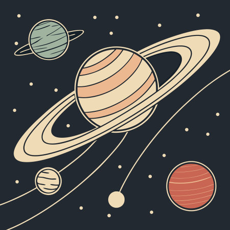 Planets in space. Vector illustration for your design. EPS10のイラスト素材