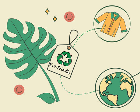 Ecology concept. Save the planet. Vector illustration in flat styleのイラスト素材
