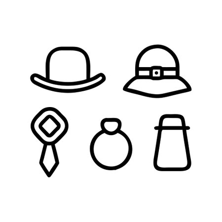 Hat icon, vector illustration. Flat design style, outline, editable stroke.のイラスト素材