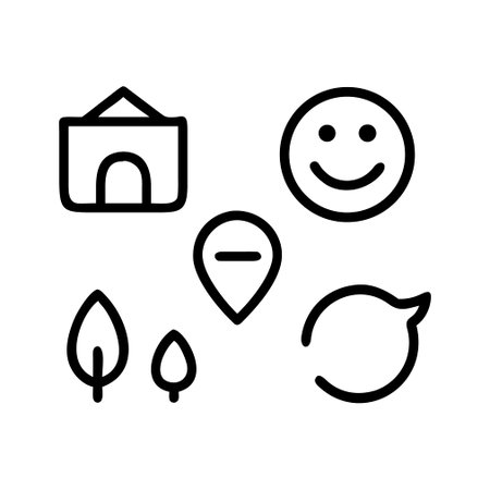 Eco friendly house icon vector. A thin line sign. Isolated contour symbol illustrationのイラスト素材